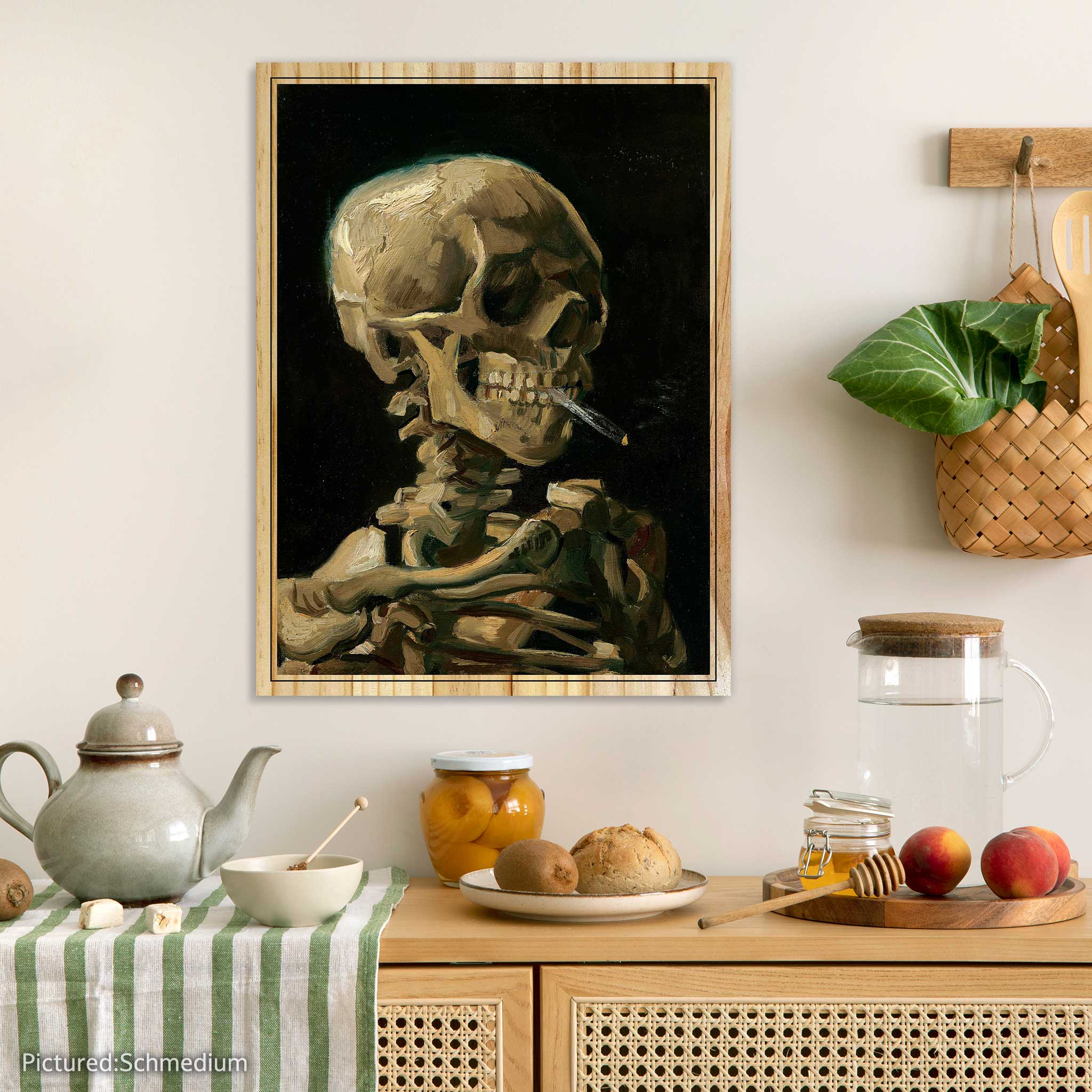 Skull of a Skeleton with Burning Cigarette by Vincent van Gogh