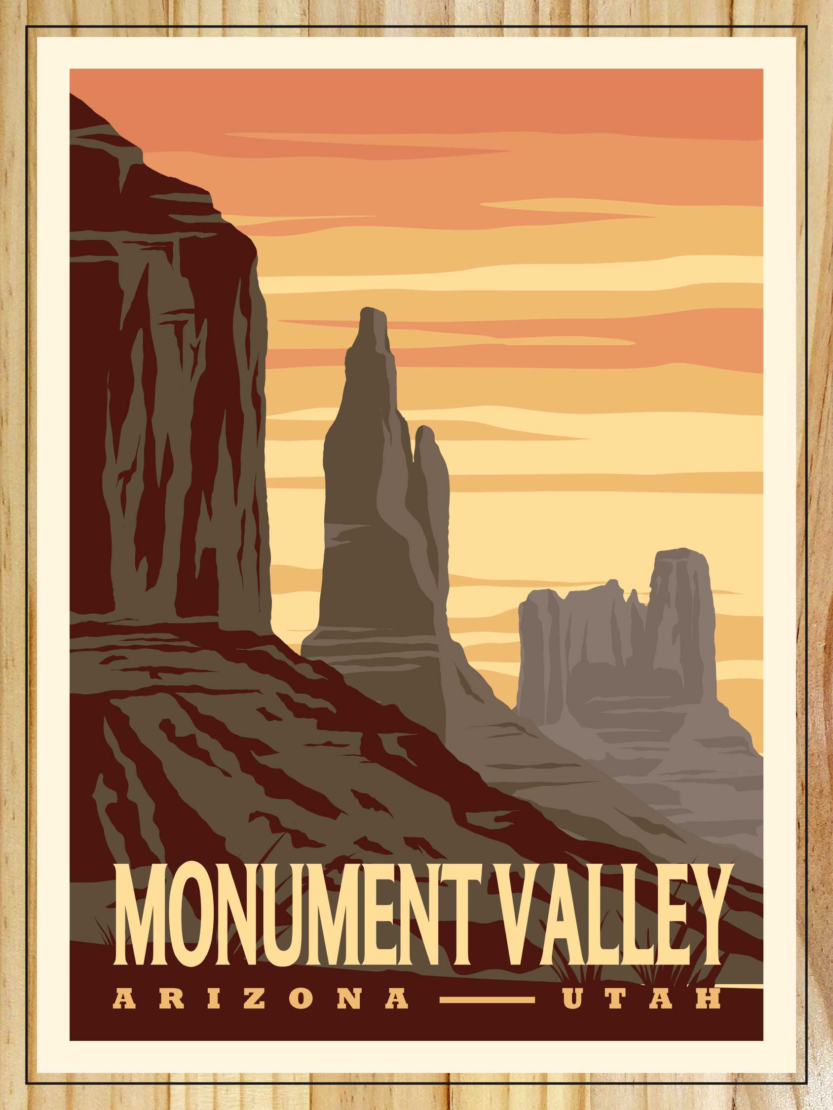 Monument Valley Vintage Poster