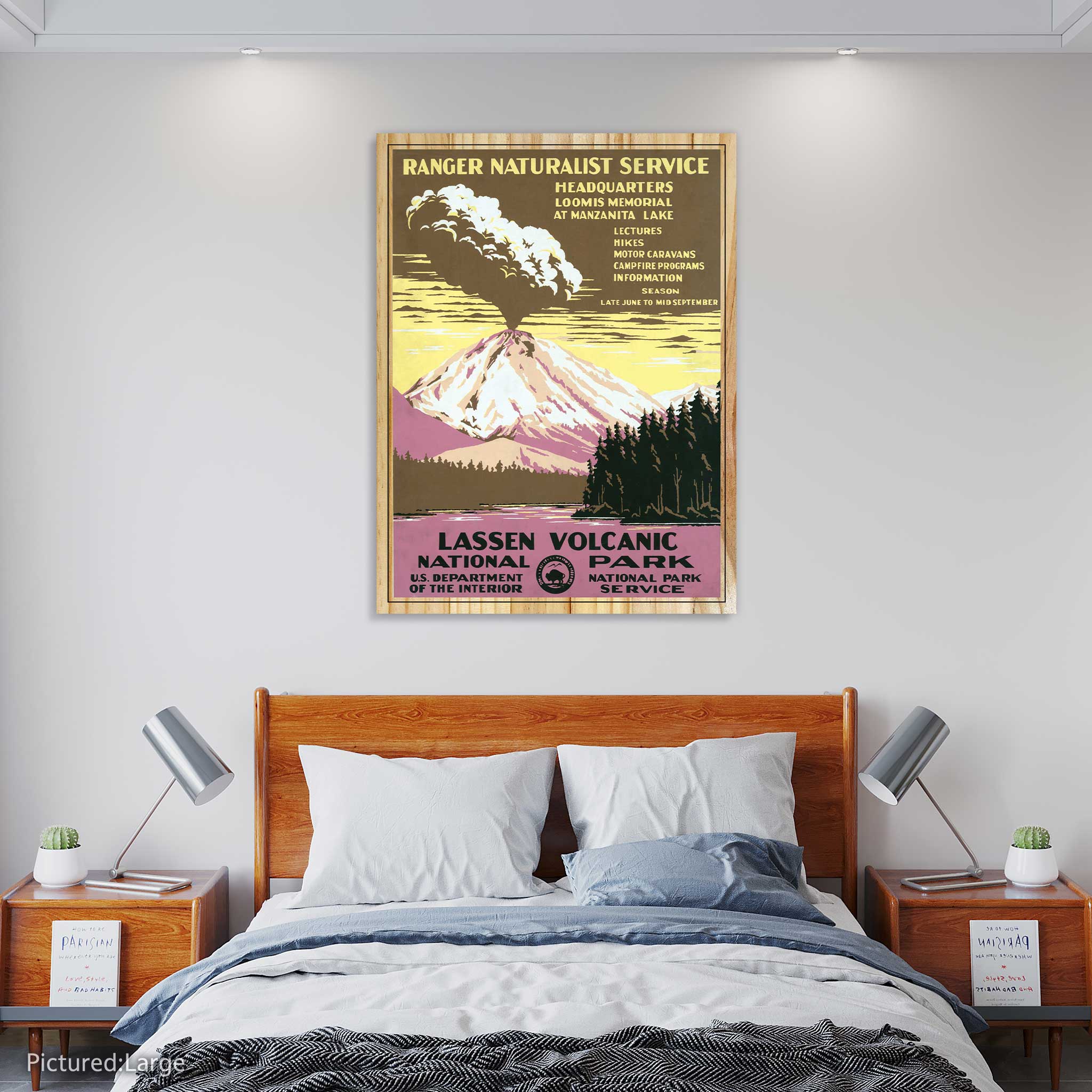 Lassen Volcanic National Park Vintage Poster