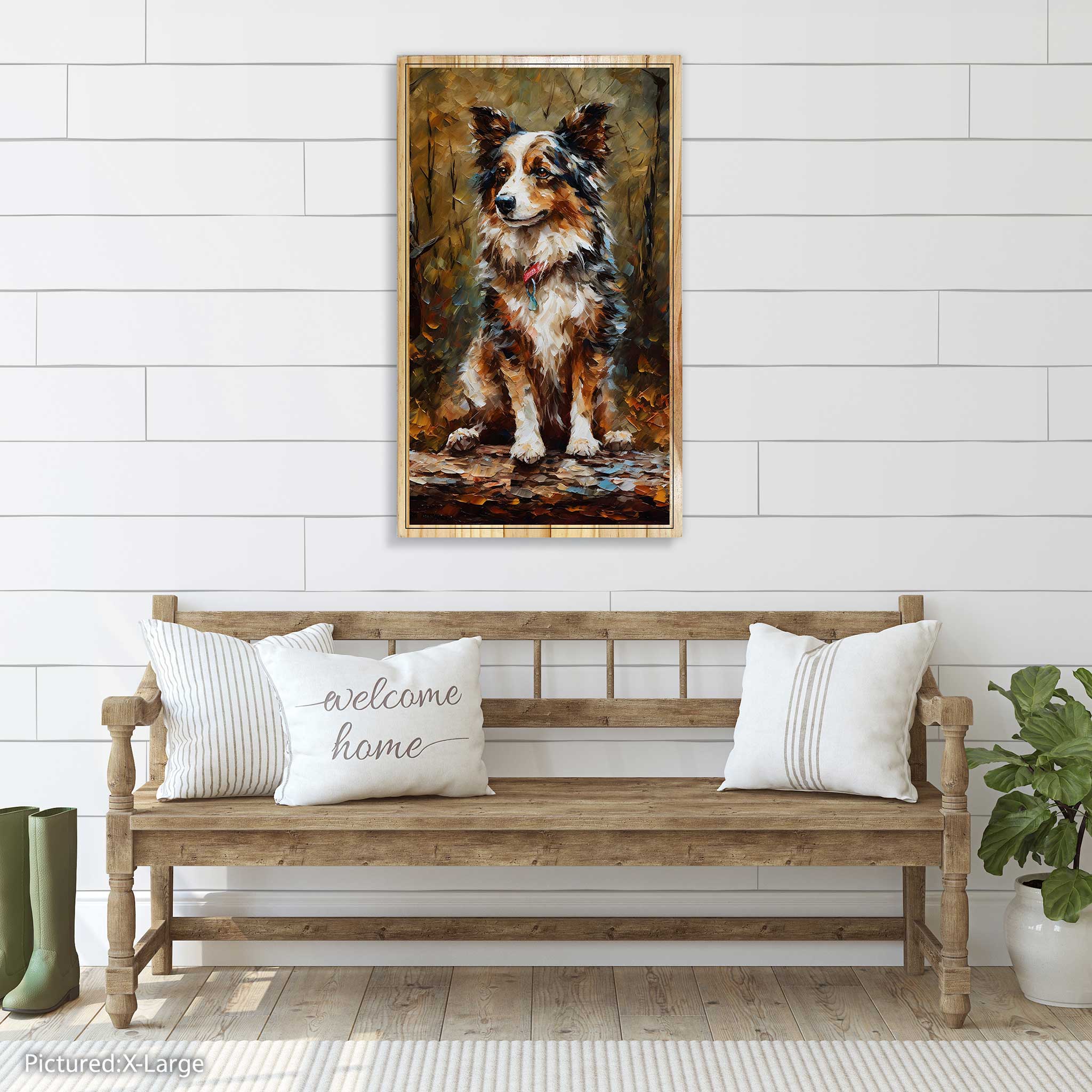 Impasto Oil Painting of an Aussie Cattle Dog