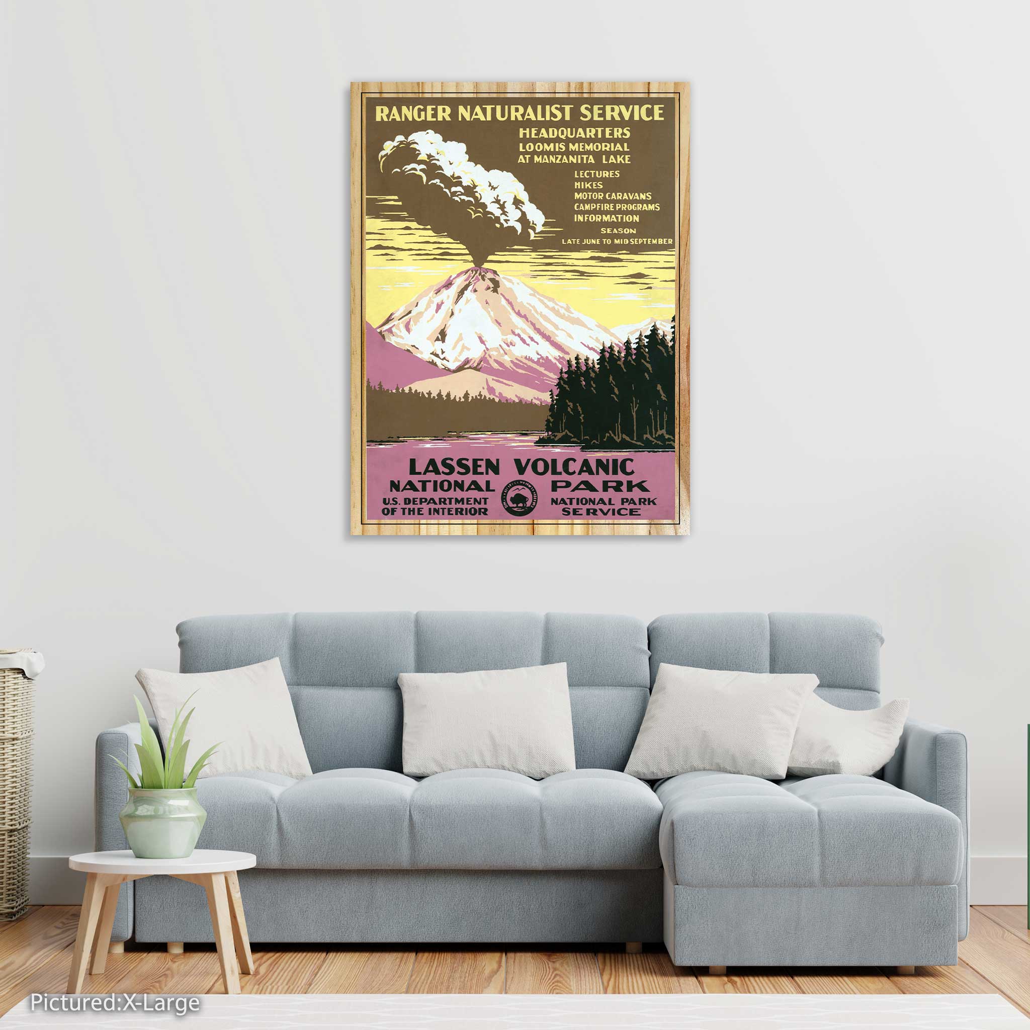 Lassen Volcanic National Park Vintage Poster