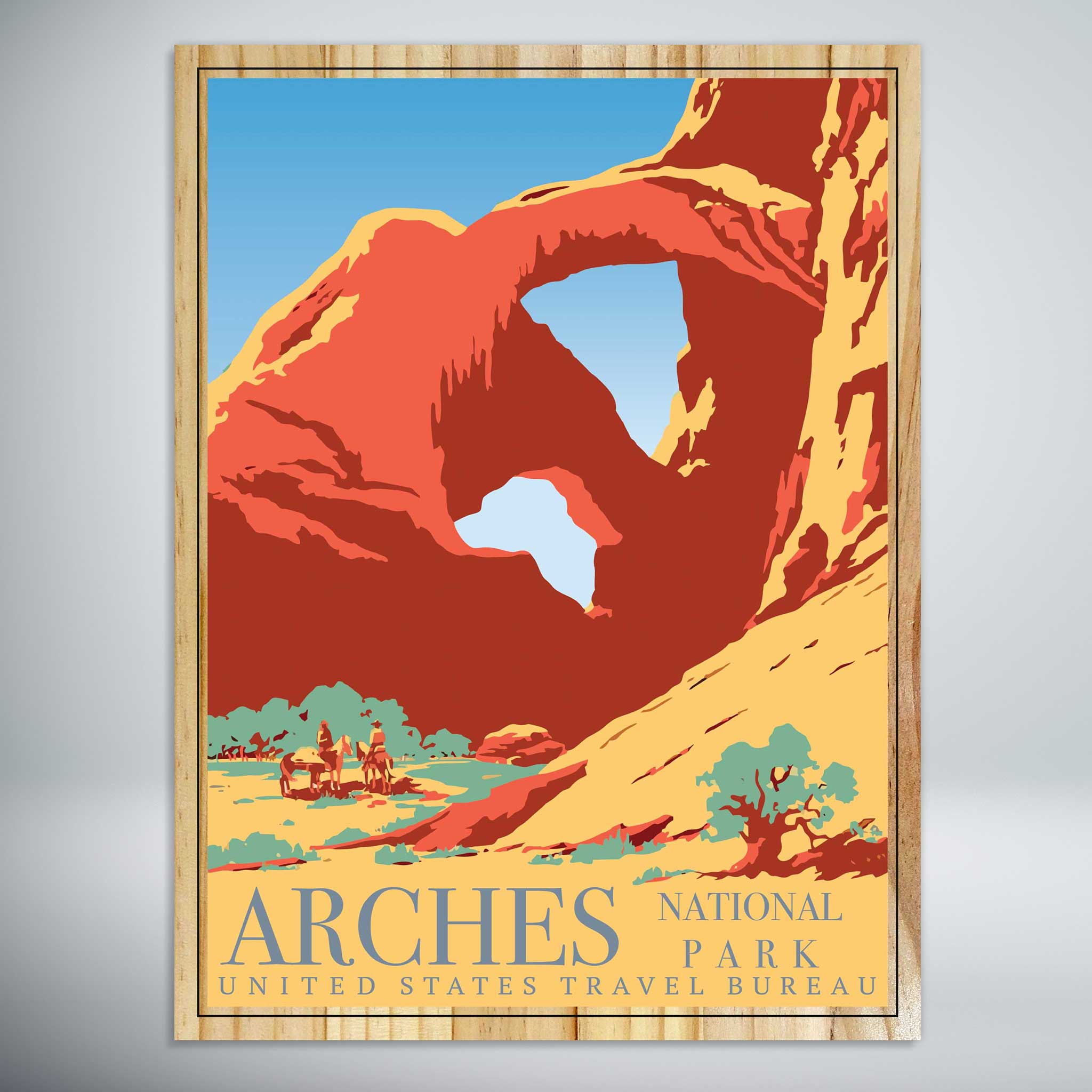 Arches National Park Vintage Travel Poster
