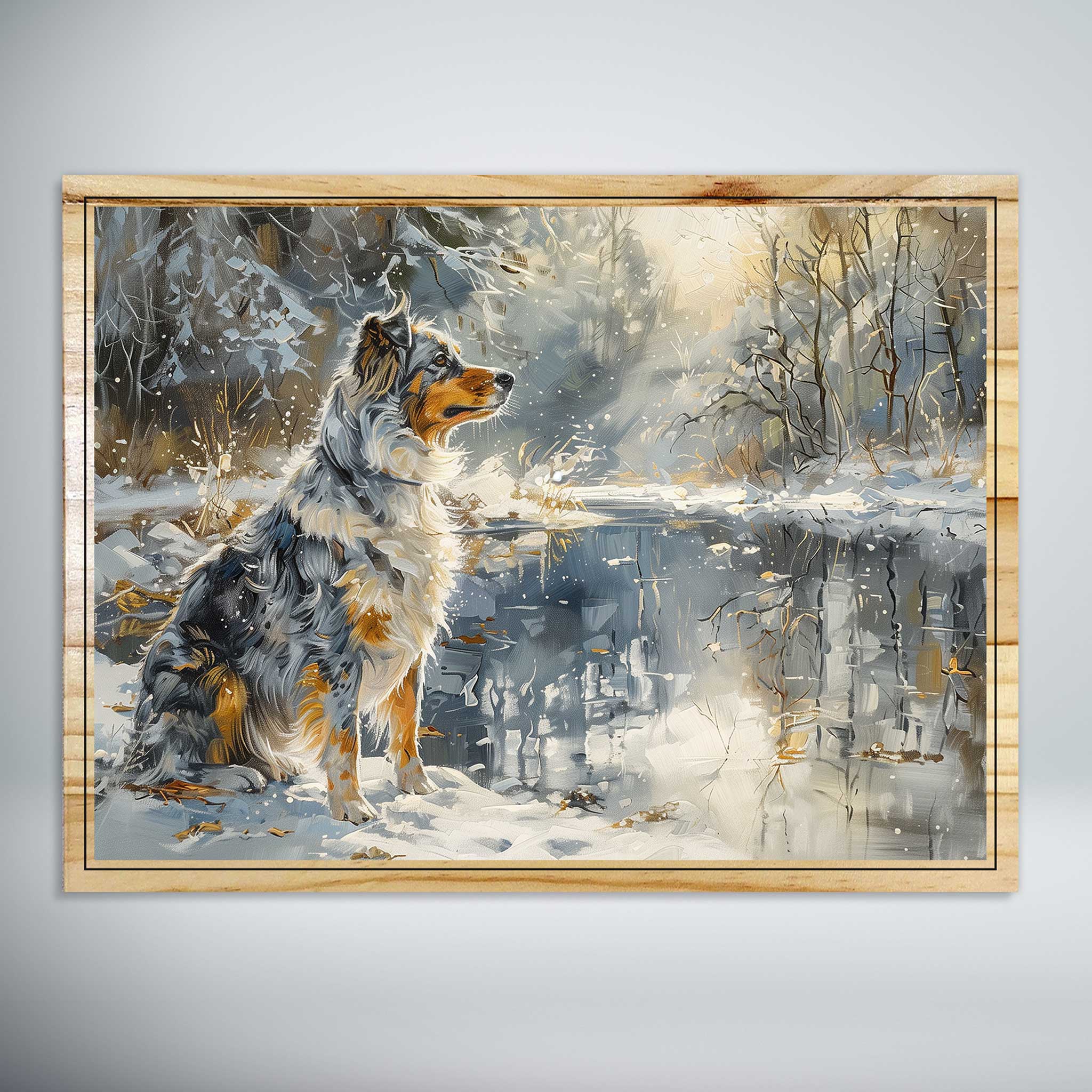 Snowy Serenity: The Australian Shepherd