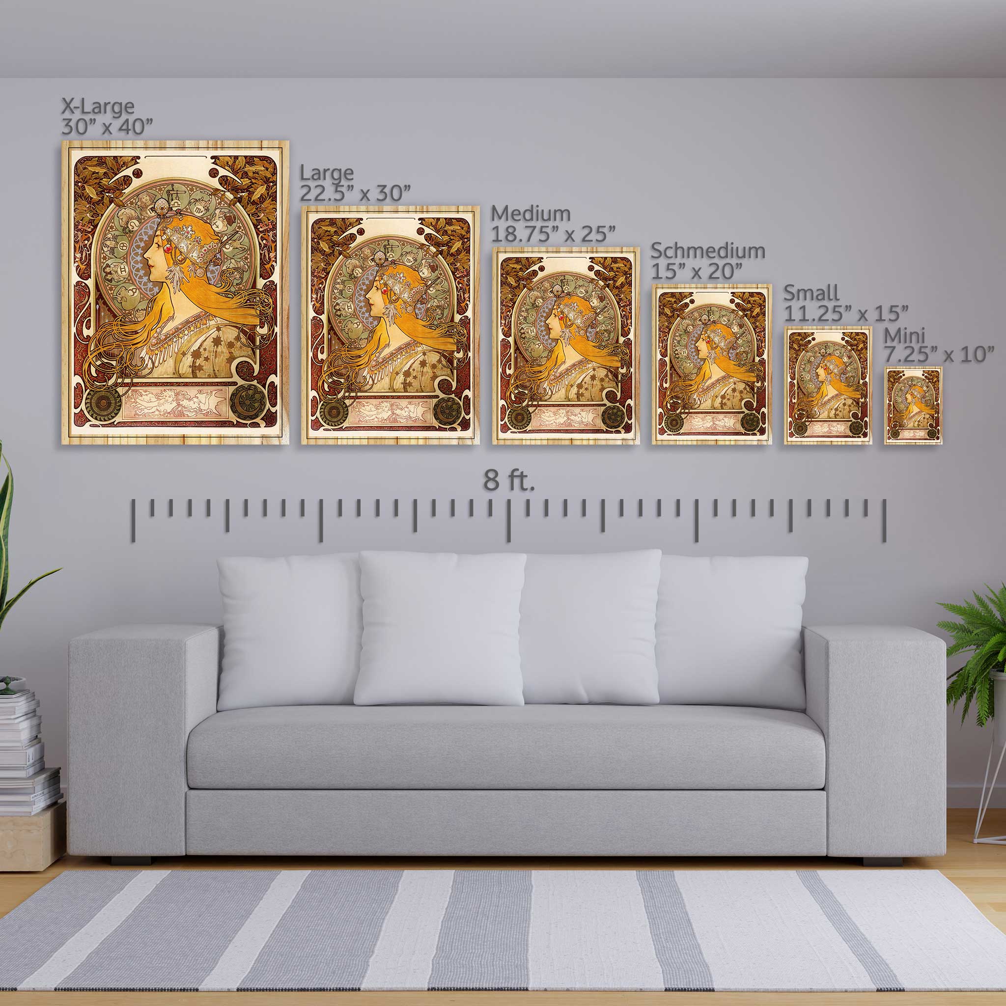 Alphonse Mucha,Zodiac outlet Signs,large wall art,framed wall art,canvas wall art,large canvas,M5294